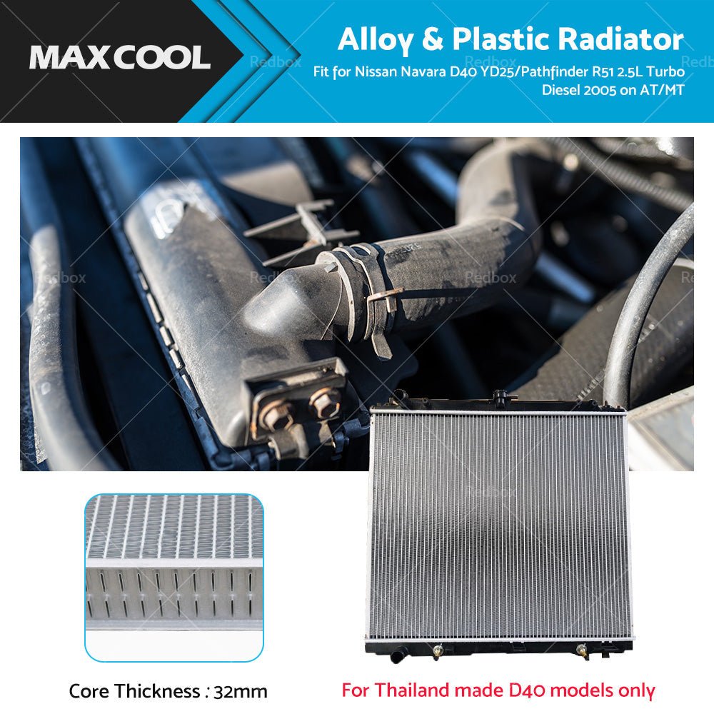 Radiator Suitable For Nissan Navara D40 / Pathfinder R51 2005 - On 2.5L YD25 Turbo Diesel Automatic & Manual - Frazy's Auto Parts