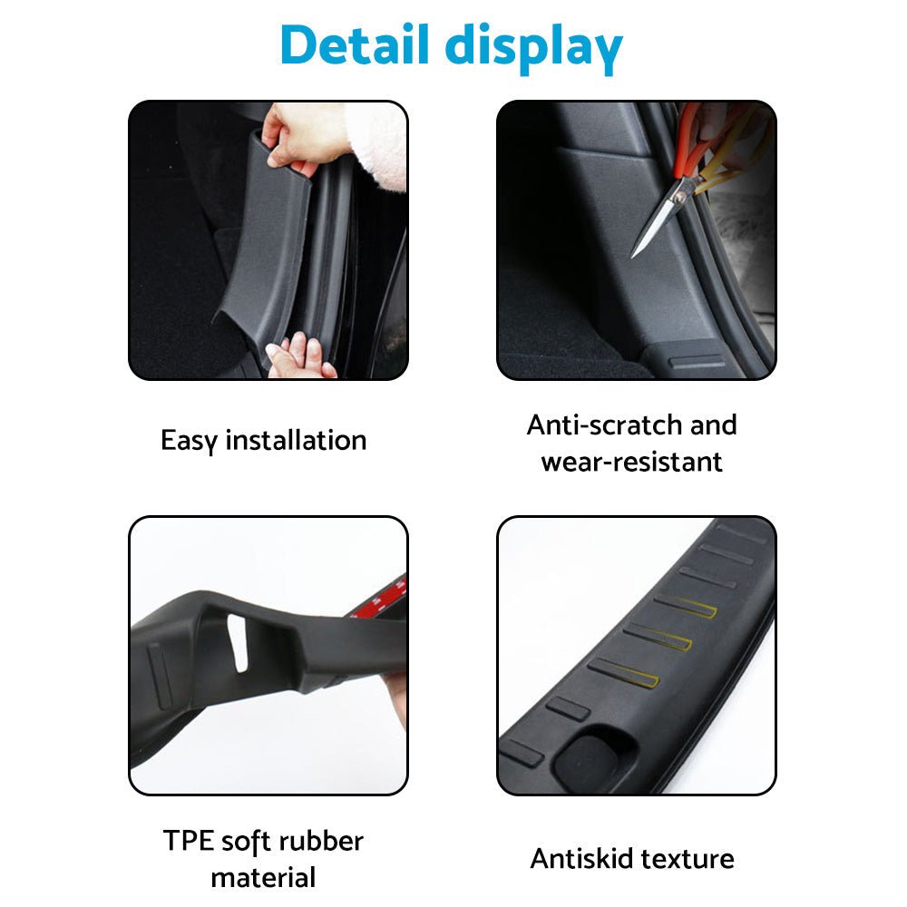 Rear Bumper Guard Trunk TPE Protector Cover Suitable For Tesla Model Y 22 - 23 - Frazy's Auto Parts
