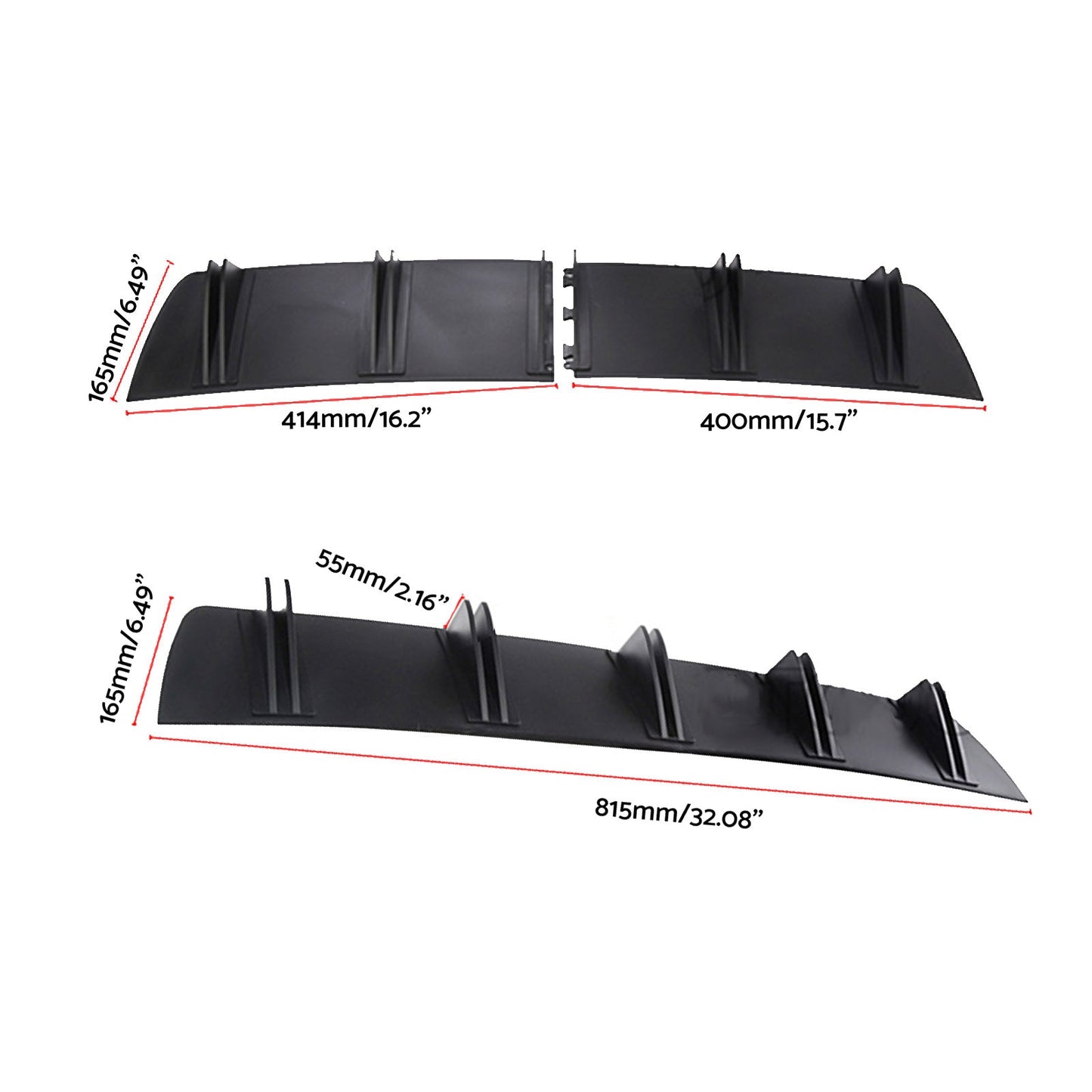 Rear Diffuser Suitable For Mitsubishi Lancer CJ / CF Sedan Bumper Spoiler - Frazy's Auto Parts