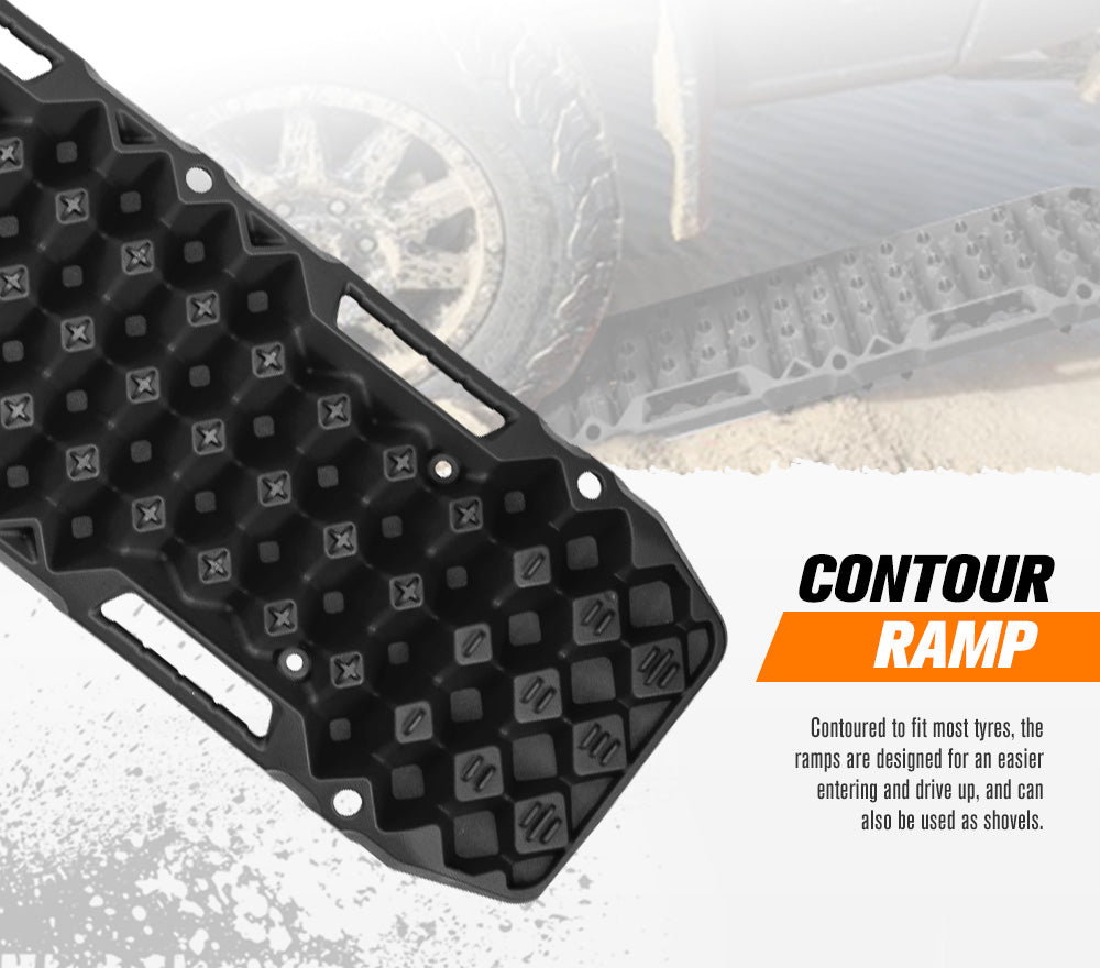 BUNKER INDUST Pair 10T Recovery Tracks - Black