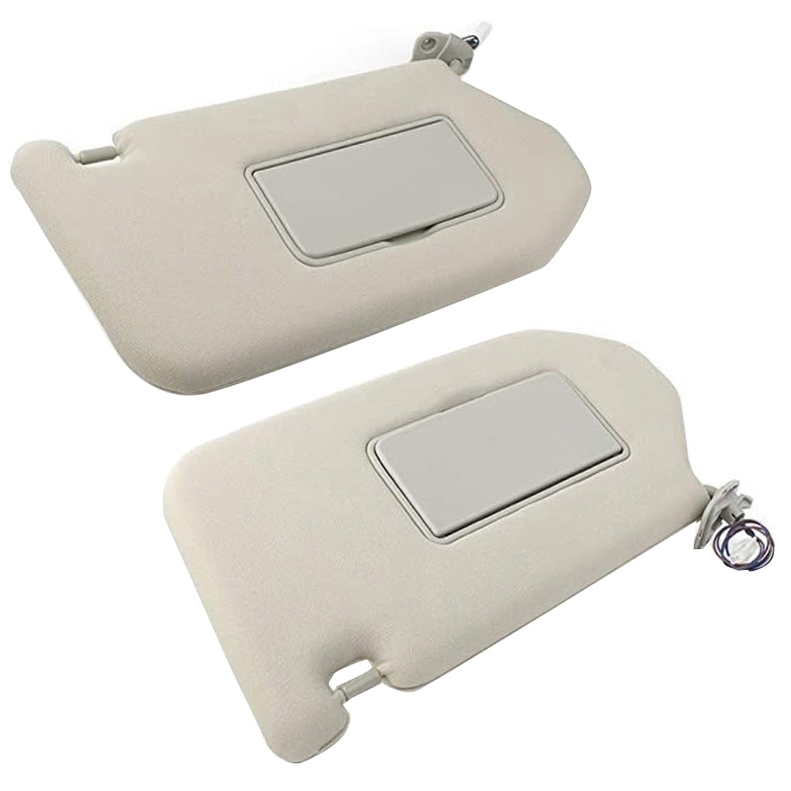 RH&LH Grey Sun Visor W/Mirror Suitable for Nissan Pathfinder Infiniti QX60 JX35 - Frazy's Auto Parts