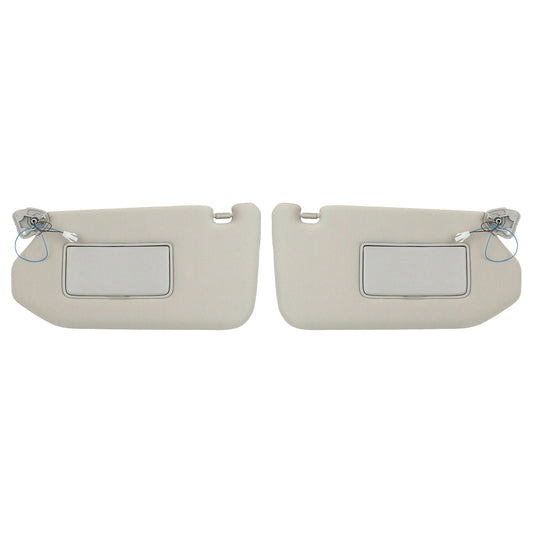 RH&LH Grey Sun Visor W/Mirror Suitable for Nissan Pathfinder Infiniti QX60 JX35 - Frazy's Auto Parts