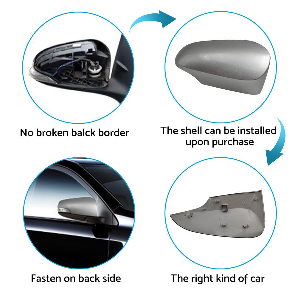Right Mirror Cover Cap Suitable for Toyota Corolla 12 - 18 Silver 1F7 RH Side - Frazy's Auto Parts