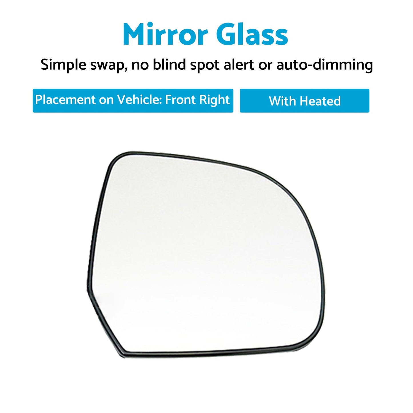 Right Passenger Side Heated Mirror Glass Suitable For Nissan Almera N17 2012 On - Frazy's Auto Parts