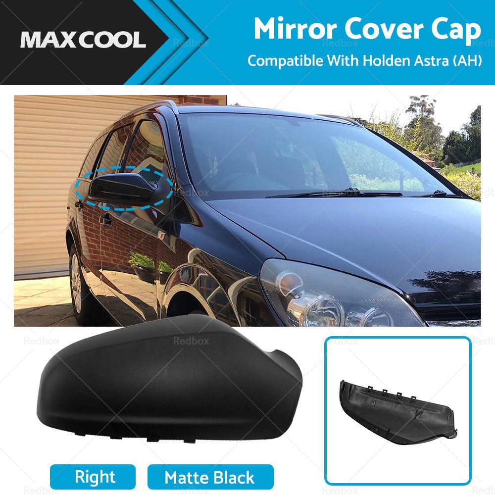 Right Side Matte Black Mirror Cover Cap Suitable For Holden Astra AH 2005 - 2009 - Frazy's Auto Parts