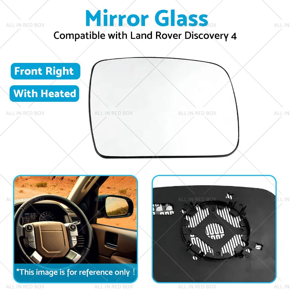 Right Side Mirror Glass Suitable for Land Rover Discovery 4 2009 - 2013 w Heated - Frazy's Auto Parts