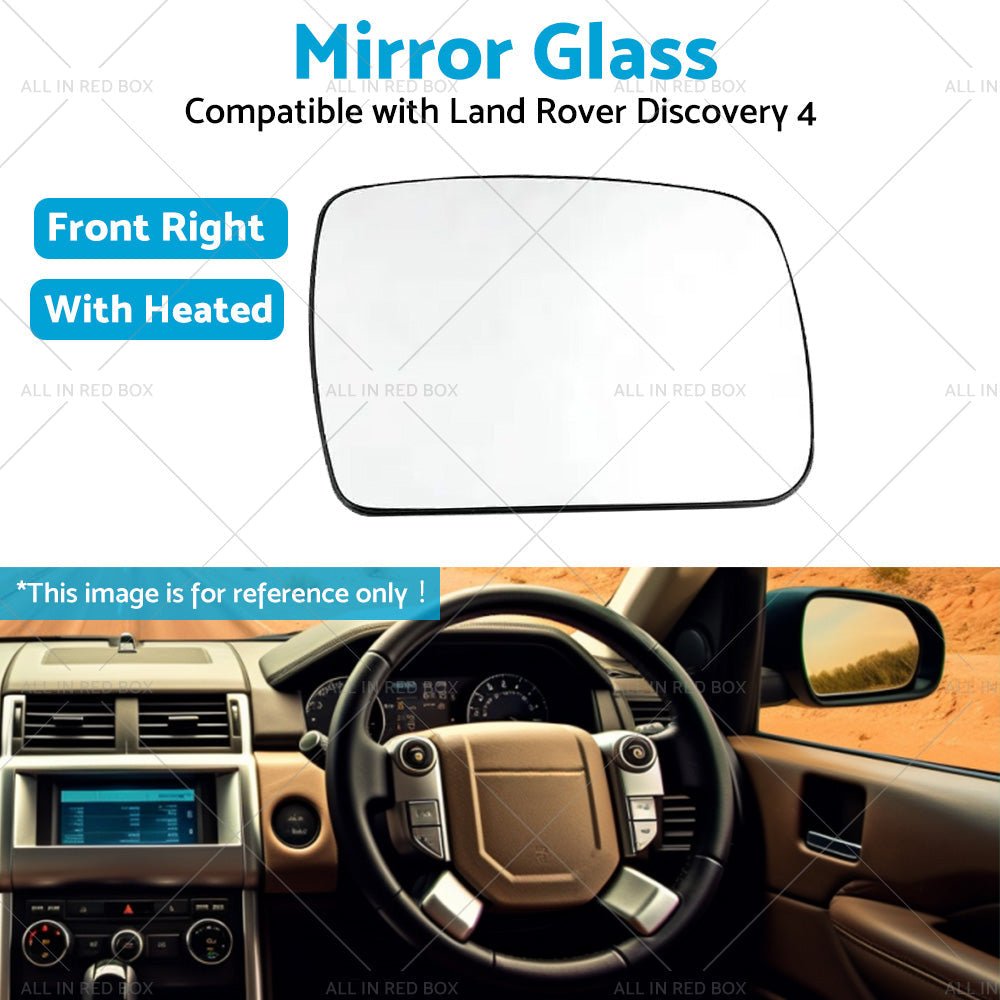 Right Side Mirror Glass Suitable for Land Rover Discovery 4 2009 - 2013 w Heated - Frazy's Auto Parts