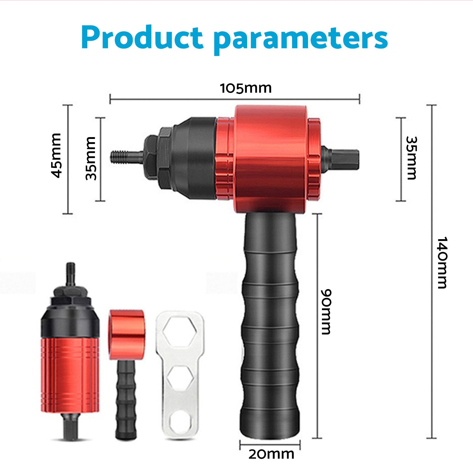 Rivet Nut Tool M3 - 8 Nutsert Adapter Suitable for Hand Wrench Electric Drill - Frazy's Auto Parts