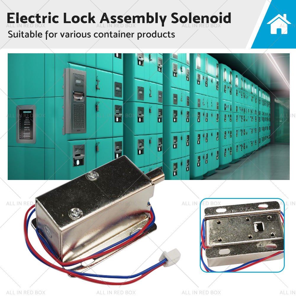 Round Electronic Solenoid Latch Lock 12V 0. 6A Electric Release Assembly Catch - Frazy's Auto Parts