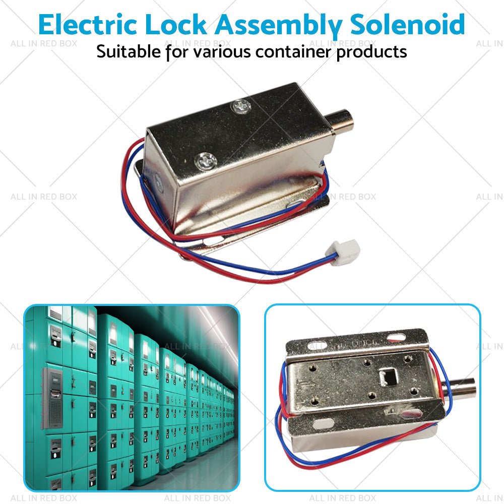 Round Electronic Solenoid Latch Lock 12V 0. 6A Electric Release Assembly Catch - Frazy's Auto Parts