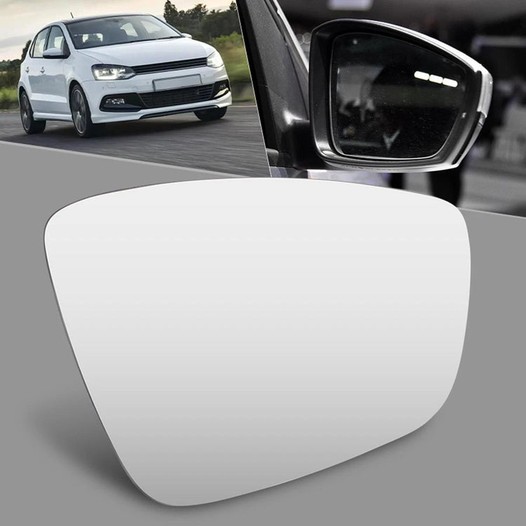 Driver Side Right Mirror Glass For VW POLO 2010-2017 w/ Heated Convex Base Plate
