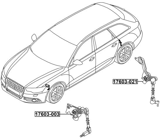Front Level Sensor Fits Audi 4H0941285H