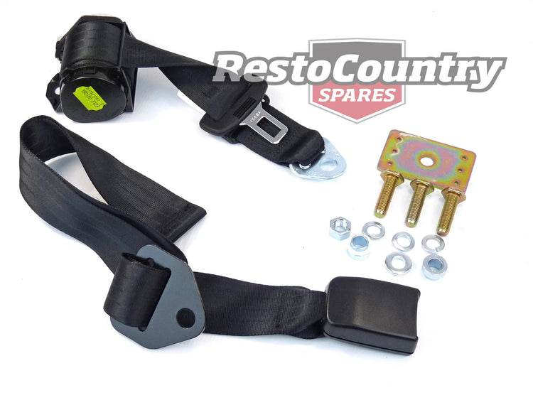 Under Parcel Shelf Mount Inertia Seat Belt (Black - Adjustable Web Stalk) Uni...