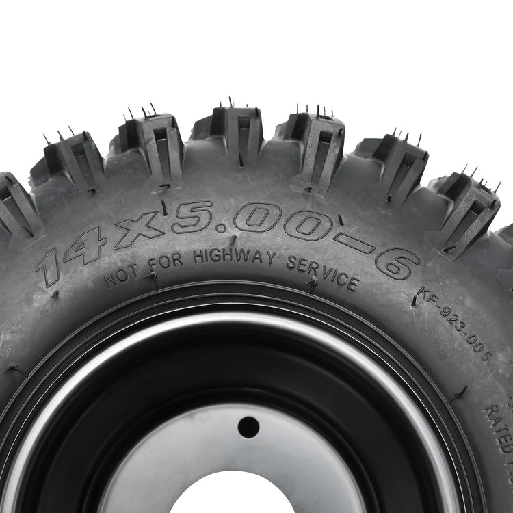 4Pack 14x5-6 14x5.00-6 Tyre Rim Wheel 6" 3 Hole 78mm for Go Kart ATV Quad E Bike