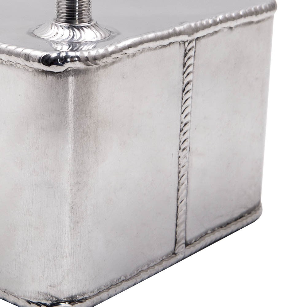 Universal Aluminum 2.5LCoolant Radiator Overflow Recovery Water Tank Silver