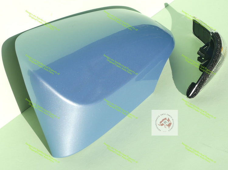 Left Side Mirror Cap Case Cover for Toyota Corolla E170 Series Blue Mist 8W1