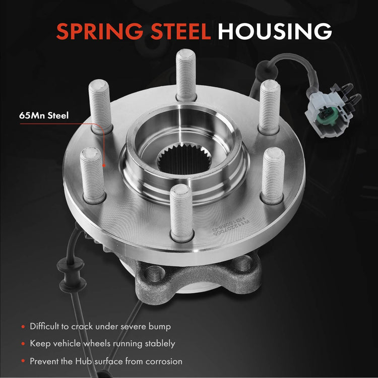 2x Front L+R Wheel Bearing Hubs w/ ABS for Nissan Navara D22 D40 Pathfinder R51