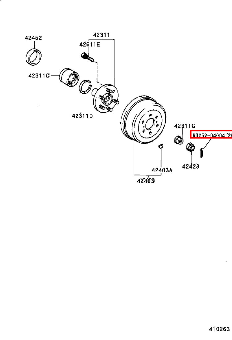 Genuine Regius RCH47 RCH41 LXH43 KCH46 KCH40 Axle Shaft Nut Cotter Pin
