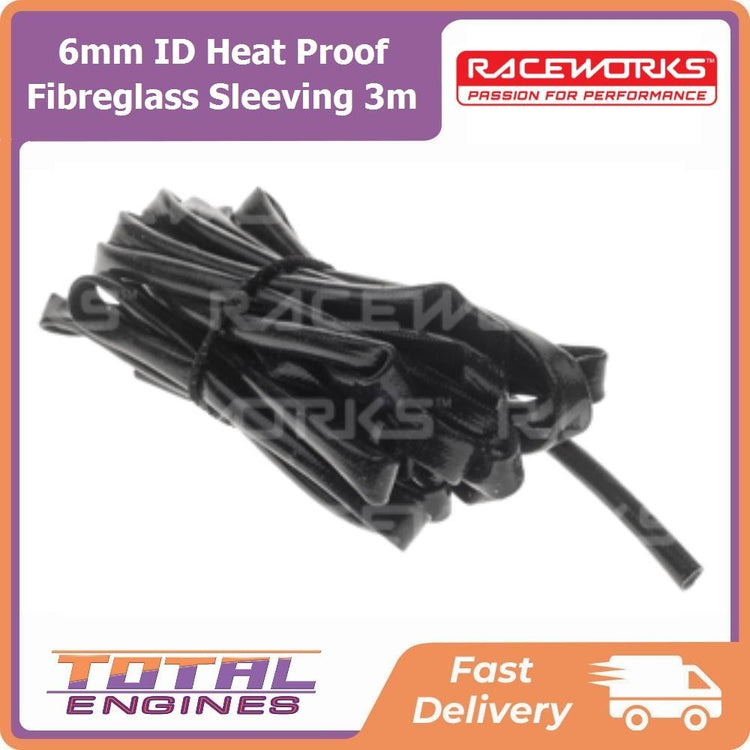 Raceworks Performance 6mm ID Heat Proof Fibreglass Sleeving 3m - RWM-051-06MM
