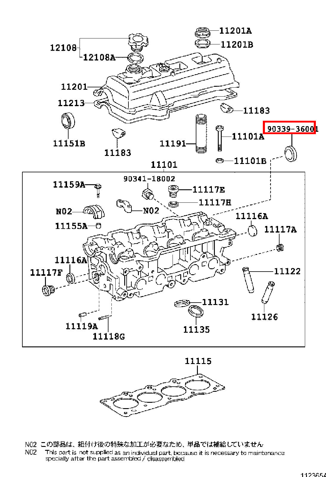 Genuine 4Runner RZN185 RZN180 Avensis ST220 Caldina ST210 Cylinder Head Plug