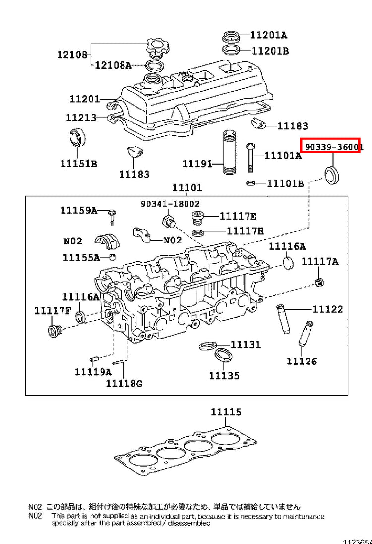 Genuine 4Runner RZN185 RZN180 Avensis ST220 Caldina ST210 Cylinder Head Plug