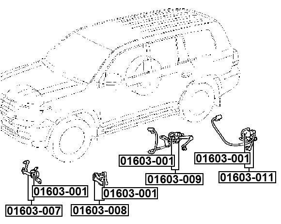 Level Sensor, Rear Left Fits Lexus 89408-60040