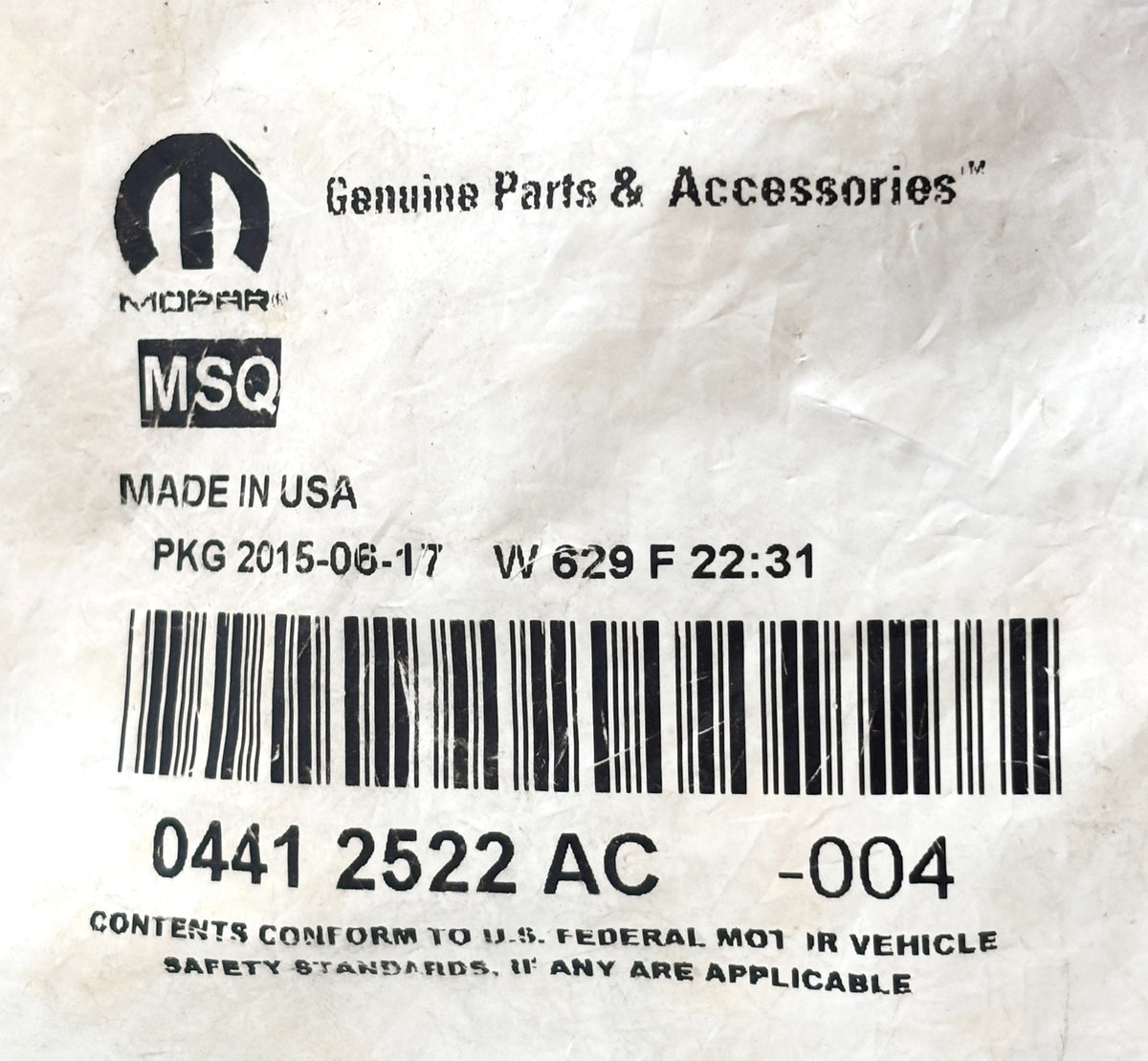Genuine Fiat Freemont (2011-2014) Dodge Journey Gearbox Seal Gasket 4412522AC
