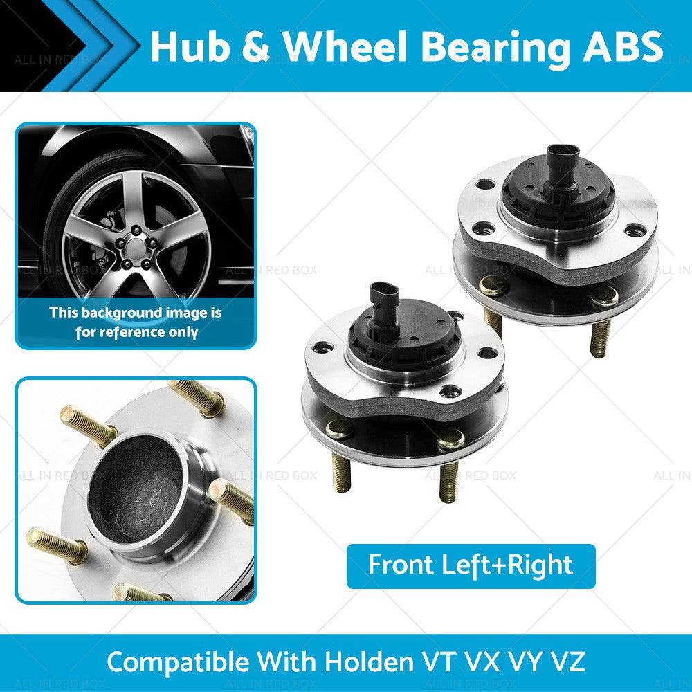 LH+RH Front Wheel Bearing Hubs ABS Suitable For Holden Commodore VT-II VY VX VZ