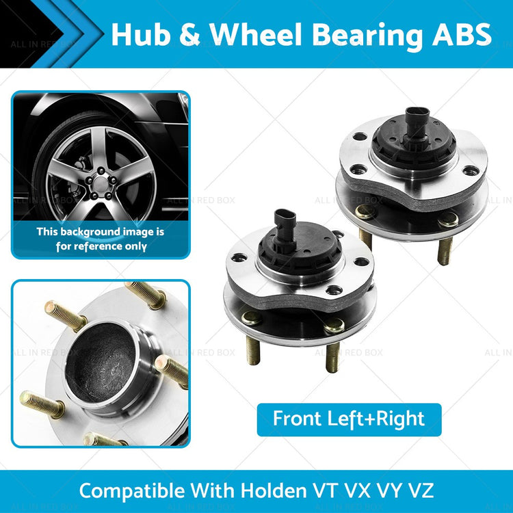 LH+RH Front Wheel Bearing Hubs ABS Suitable For Holden Commodore VT-II VY VX VZ