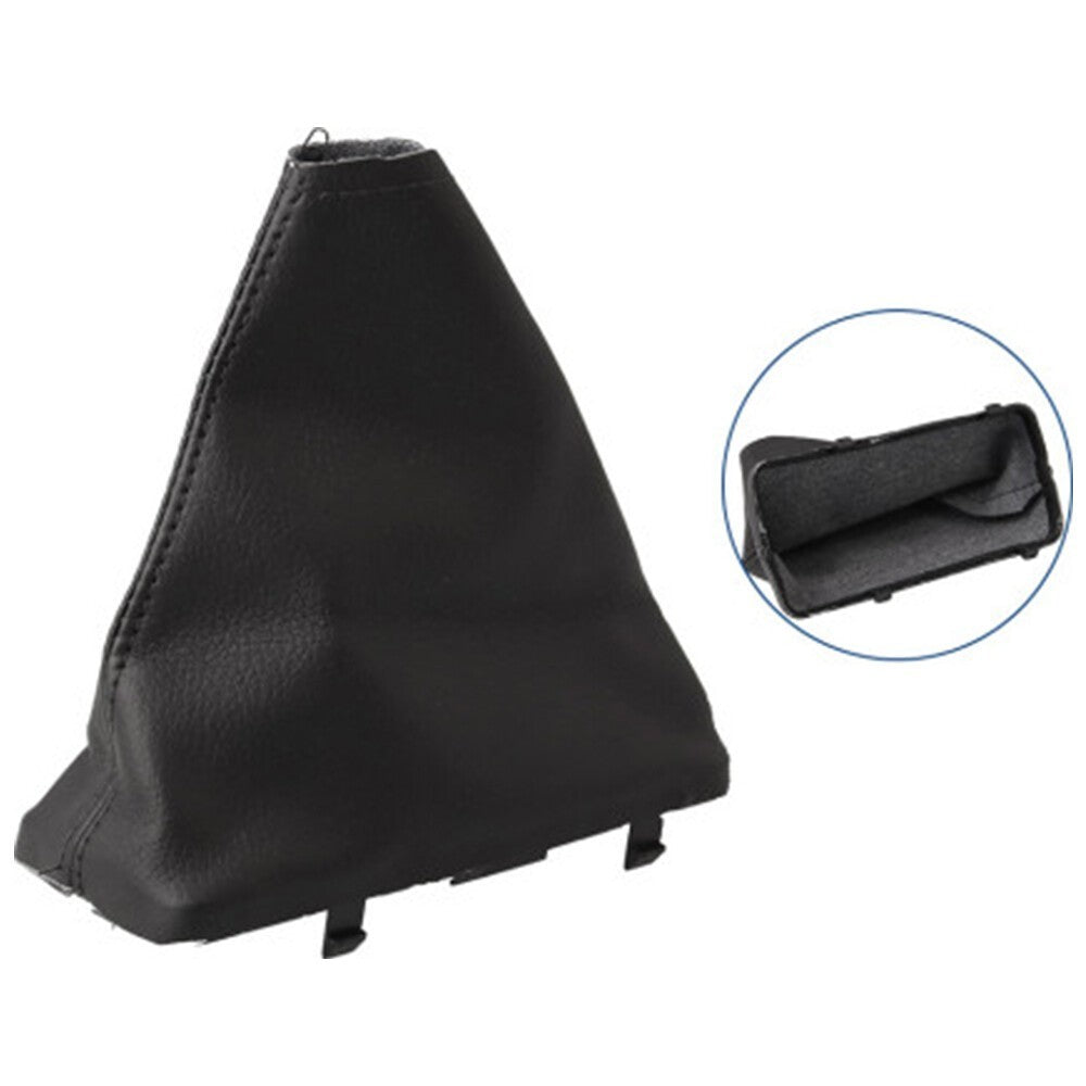 Black Leather T-Bar Handbrake Boot Cover Set Suitable for Ford Falcon 2008–2018