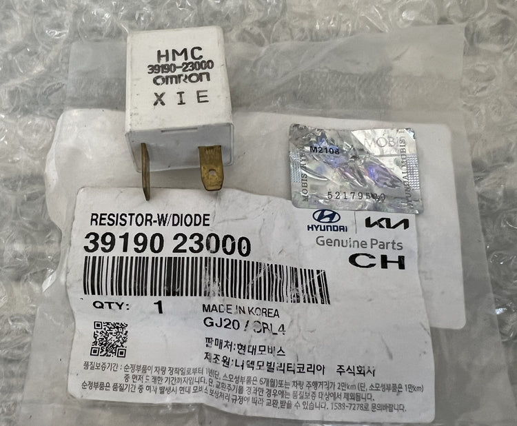 RESISTOR WITH DIOD RELAY HYUNDAI KIA 39190-23000 3919023000 GENUINE