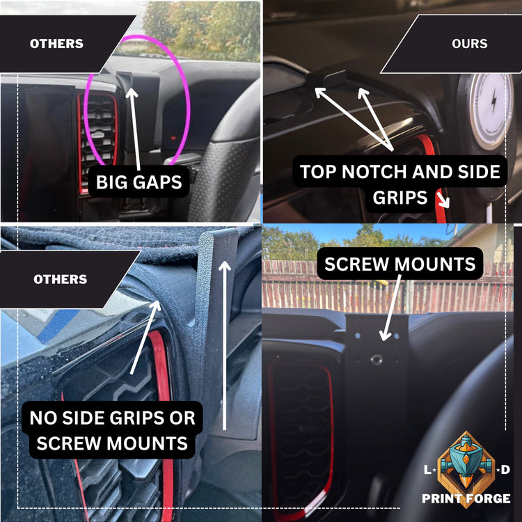 FORD Next-Gen Ranger/Everest/Raptor Phone Dash Mount - (NO Attachments Included)