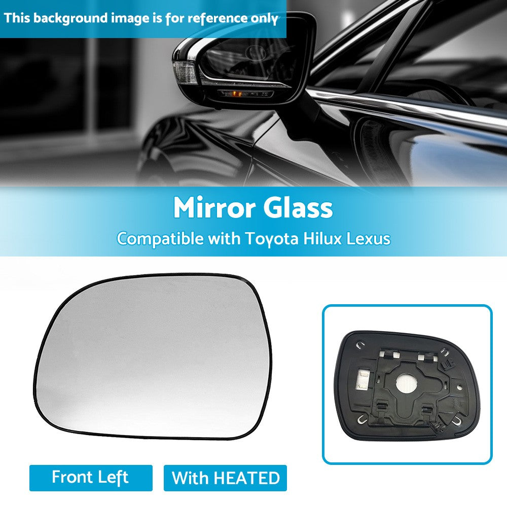 Left Side Mirror Glass Heated Convex for Lexus RX300 RX330 Toyota Hilux