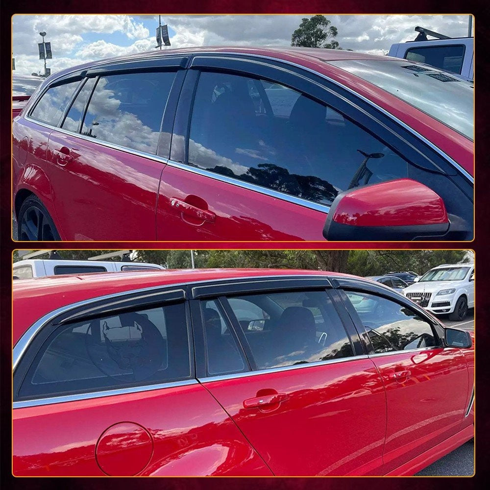 6X Weathershield Weather Shield Window Visors Deflectors For Holden Commodore VE