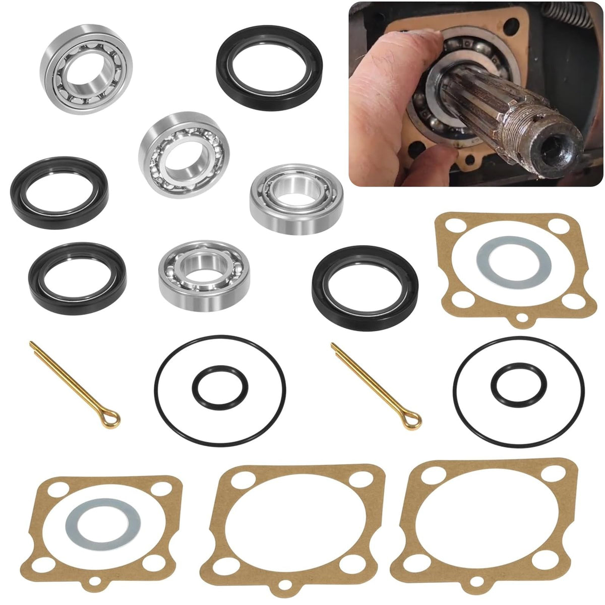 Rear IRS Wheel Bearing Kit w/Seals for Volkswagen VW Type 1 Bug/GHIA 1968-1979