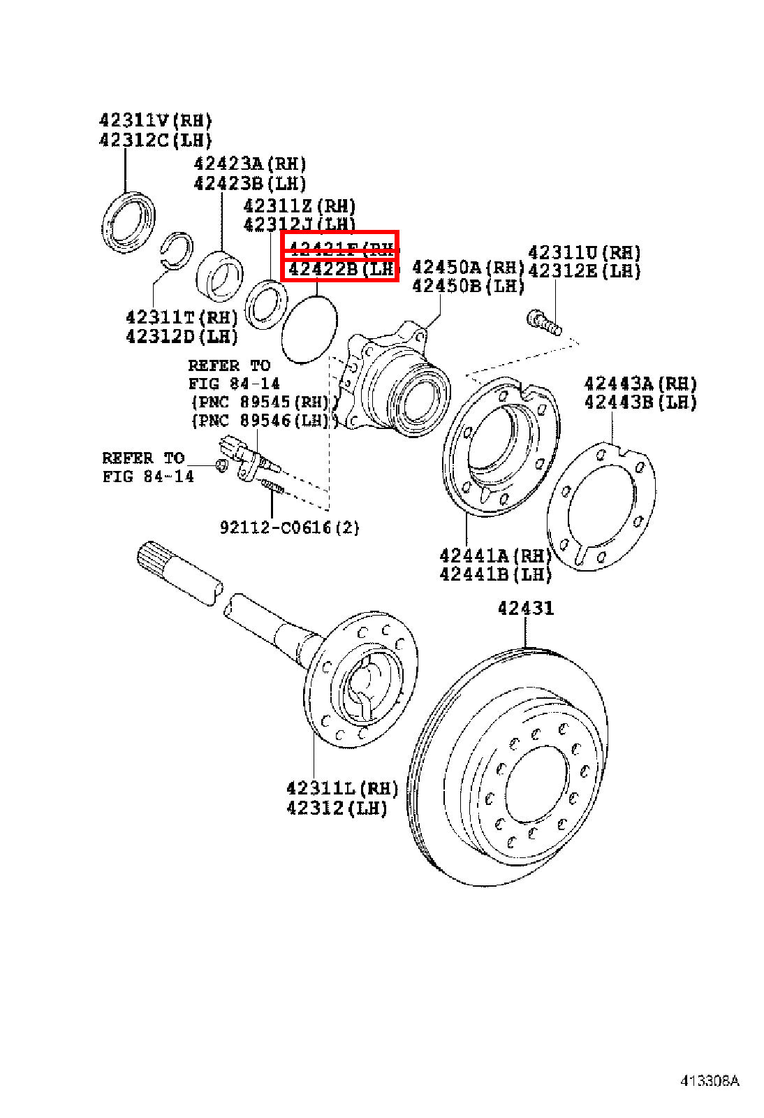 Genuine Tacoma TRN260 TRN245 TRN240 TRN225 Rear Axle Bearing Seal O Ring x2