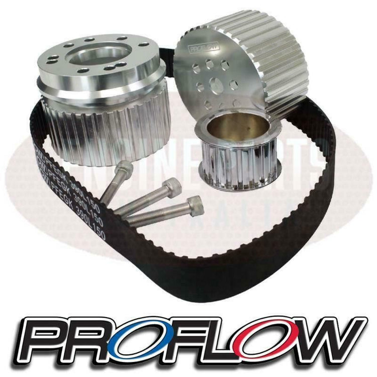 Ford Windsor V8 289 302 351 Proflow Polished Gilmer Belt Drive Kit with Belt New