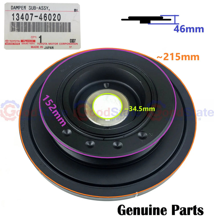 Genuine Lexus IS300 JCE10 2JZ 3.0 Petrol Harmonic Balancer Crank Damper Pulley