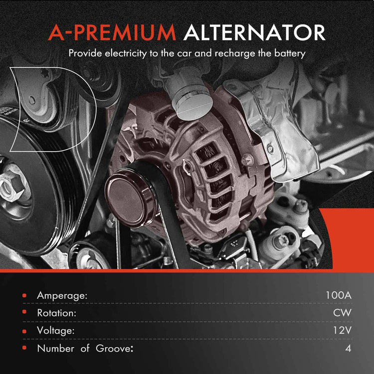 Alternator W/ 4 Pins for Mitsubishi Galant FTO EA DEA 1994-2001 2.0L 2.5L Petrol