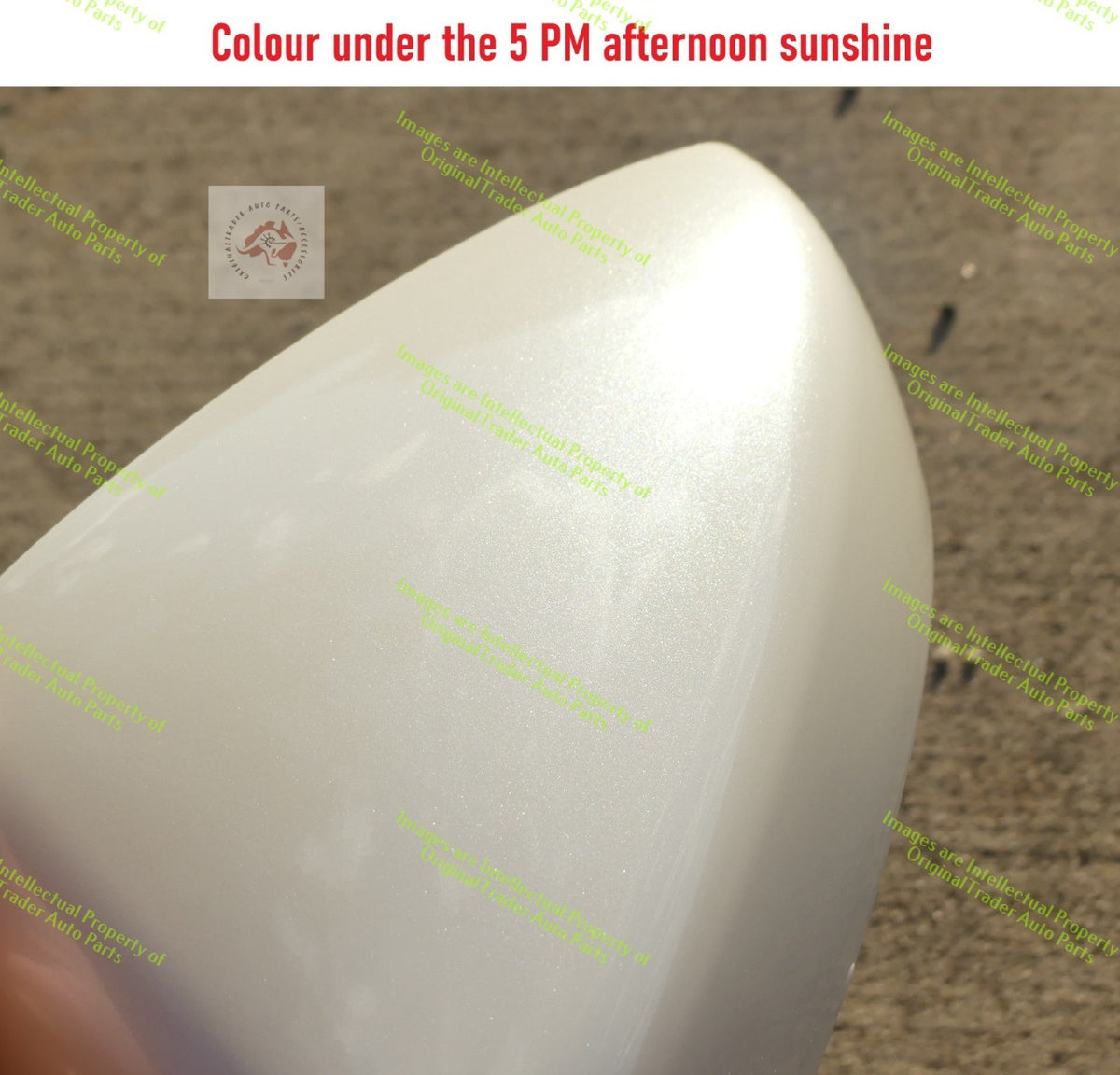 Left Door Mirror Cap Housing Case fits Mazda 2 DJ DL Snowflake White Pearl 25D