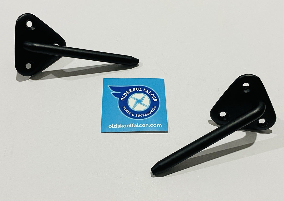 FORD ZD FAIRLANE SUNVISOR PIVOTS BLACK BRACKETS REPRO 351 V8 ZC ZA ZB NEW