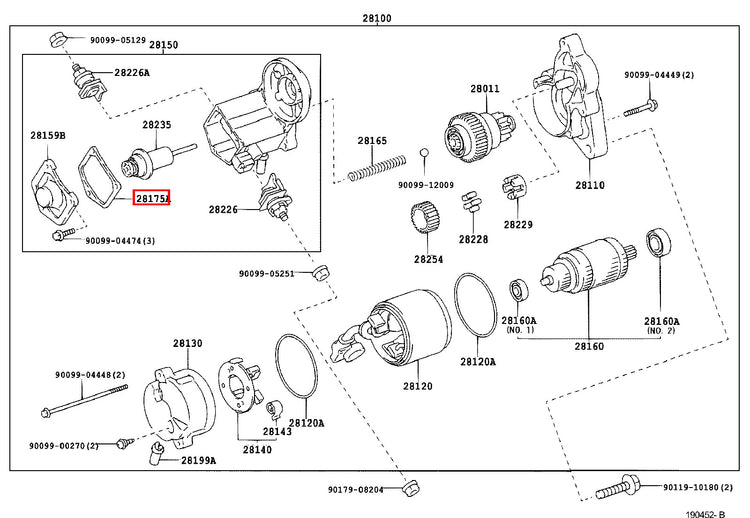Genuine Camry VCV10 SXV23 SXV20 SXV11 Starter Magnetic Switch Cover Gasket