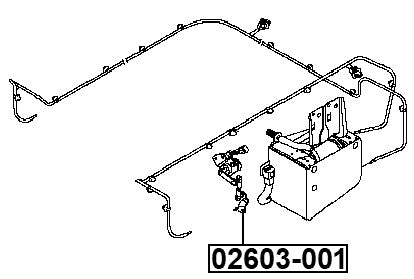02603-001 Febest Rear Level Sensor (With Bracket, With Link) 53820-1LA2A
