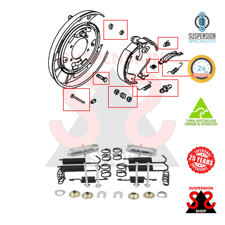Adjuster Set, Drum Brake Suit MITSUBISHI Galant 2.5 V6 24V (EC5A) MA151648