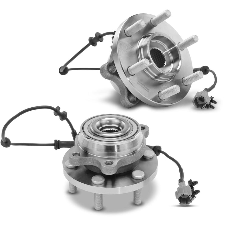 2x Front L+R Wheel Bearing Hubs w/ ABS for Nissan Navara D22 D40 Pathfinder R51