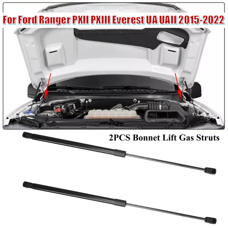 2PCS Front Bonnet Hood Gas Struts For Ford Ranger PX2 PX3 Everest UA2 2015-2022