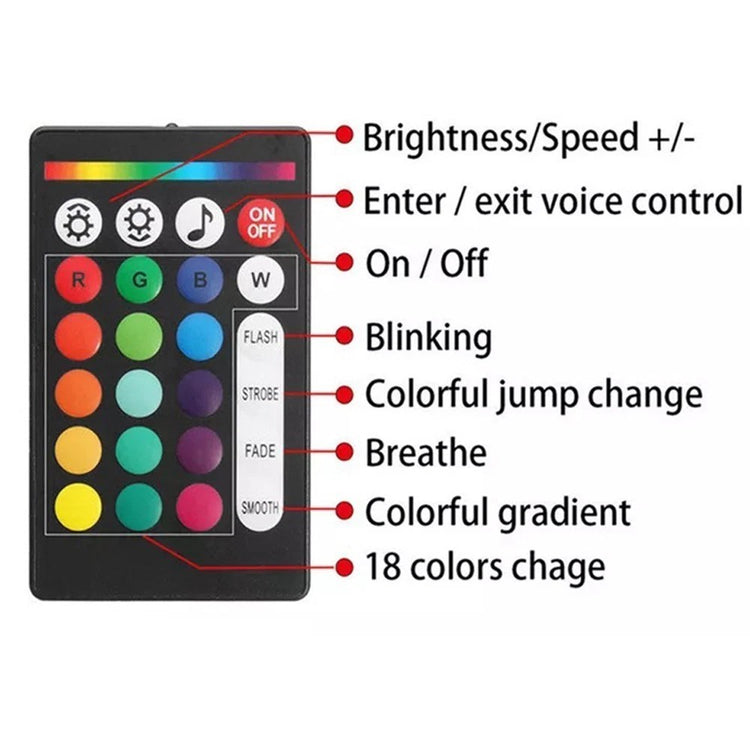 20Pods LED RGB Rock Lights Offroad Music Wireless Bluetooth Underglow Neon Light
