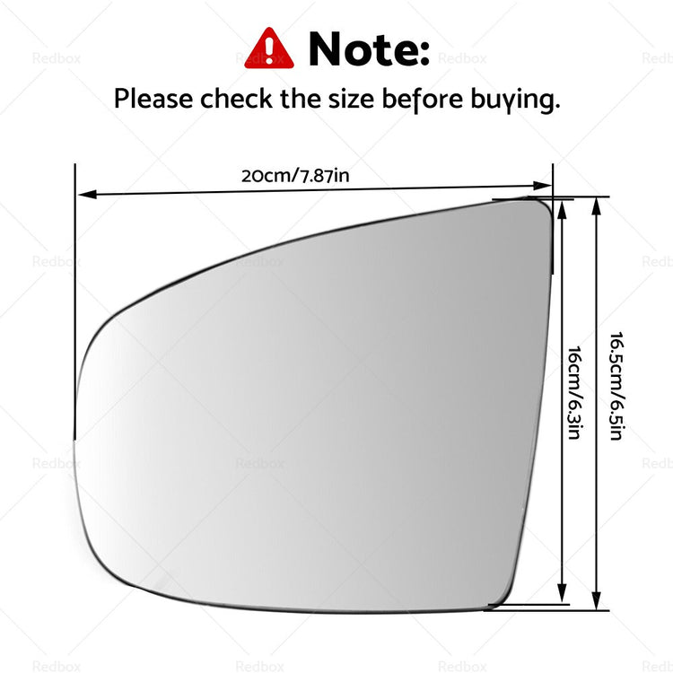 Left Side Mirror Glass Suitable for BMW X5 E70 07-14 X6 E71 08-14