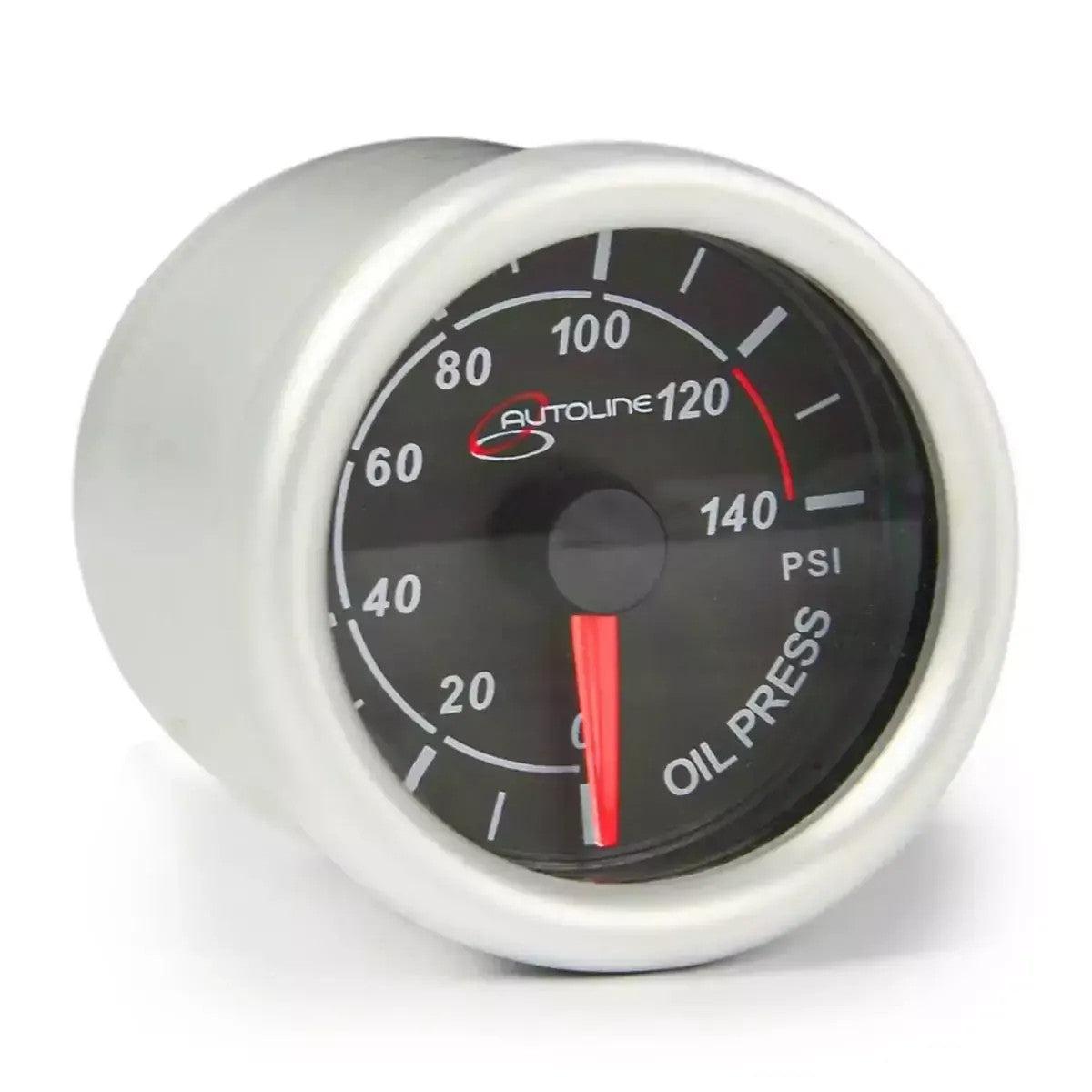 Genuine Autoline Oil Press Gauge 0-140psi 52mm Autoline Series Black 12V