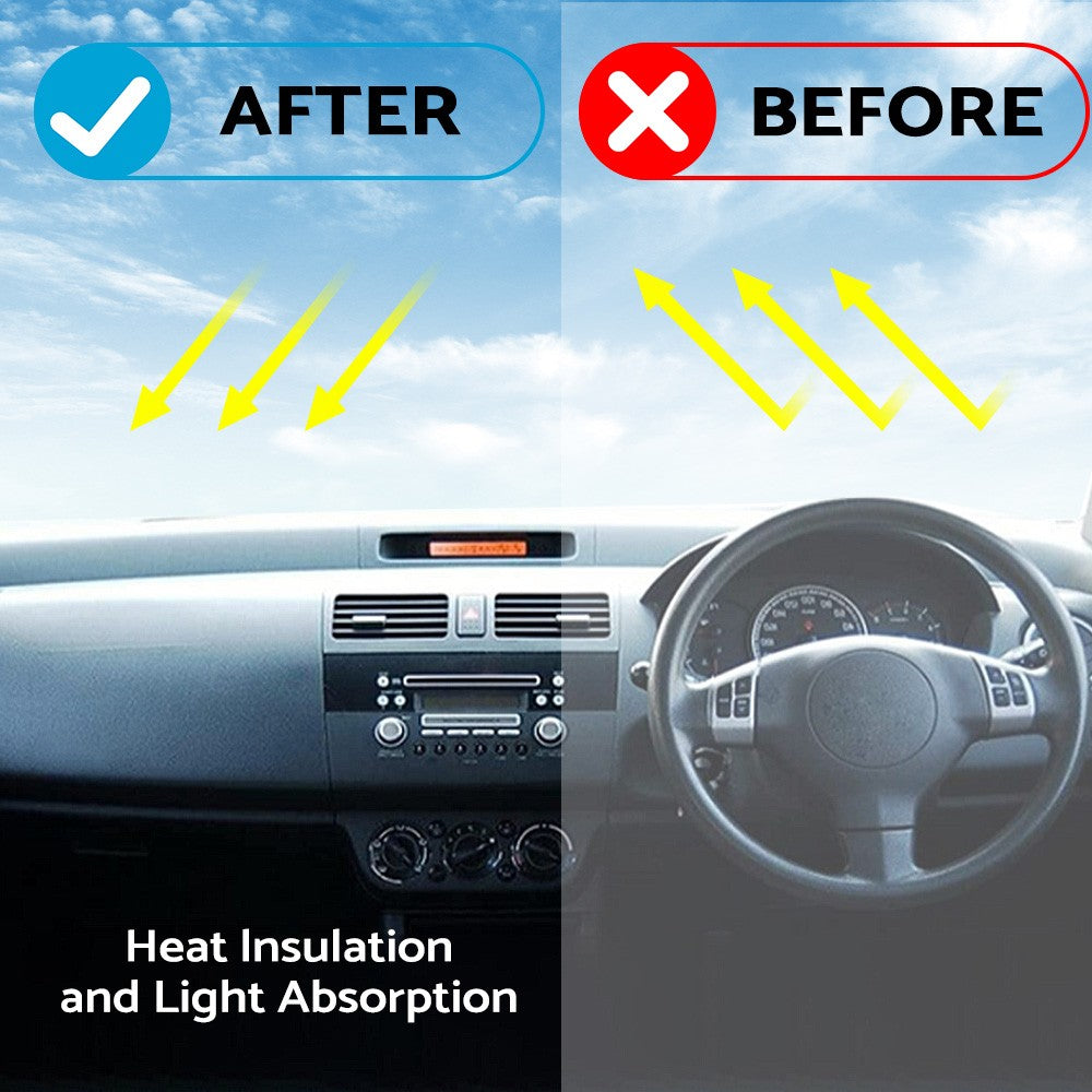 Black Non‑Slip Dash Mat with HUD Suitable for Chevrolet Silverado 2020–2023